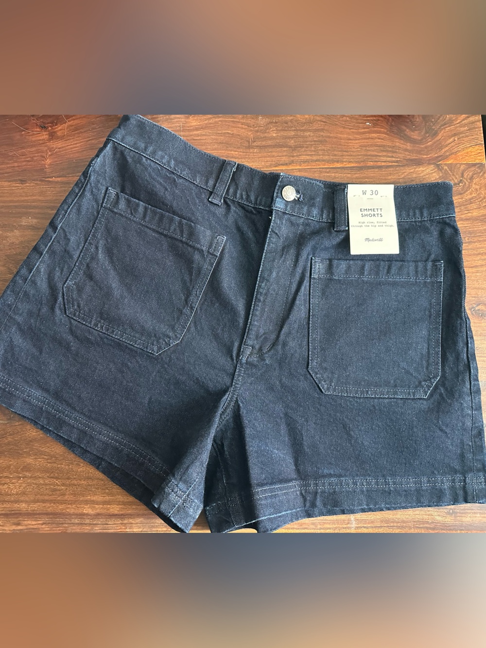 Madewell Emmett Dark Blue Denim Shorts NWT